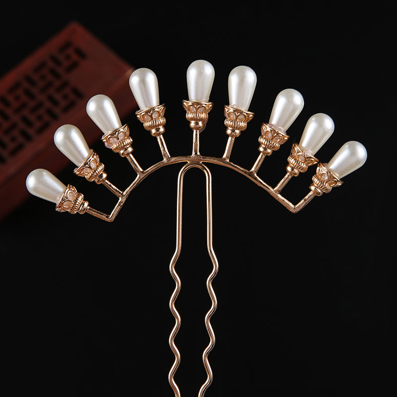 汉服搭配头饰全套古代发簪发插子午簪子超仙古风发饰古装步摇发钗