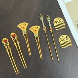 古风发簪唐朝仕女图发饰汉服宫廷头饰古装盘发簪子唐风配饰品古装