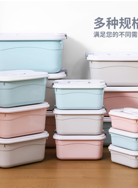 收纳箱塑料家用衣服整理箱儿童玩具积木箱零食储物箱桌面收纳手提