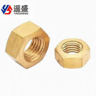 标准黄铜六角螺母 细牙薄螺母M2M3M8M10M12M14M16M18M20M27
