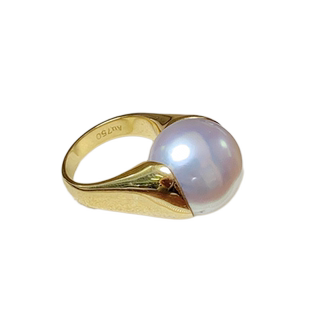 澳白戒指JI强光炫彩16-17mm天然南洋白色海水珍珠戒指设计定制