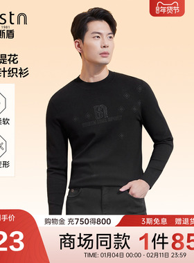 【商场同款】百斯盾男装长袖毛衣25秋冬新款圆领针织衫KM3A05038