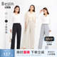 有型简约气质宽松显瘦直筒裤 百斯盾官方女装 垂感时尚 夏季 西裤