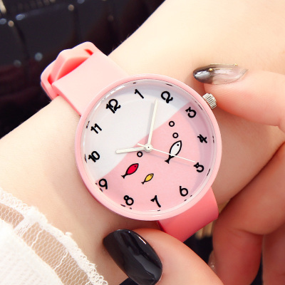 taobao agent Fashionable trend watch, fresh cute quartz watches, 2020, Korean style, simple and elegant design