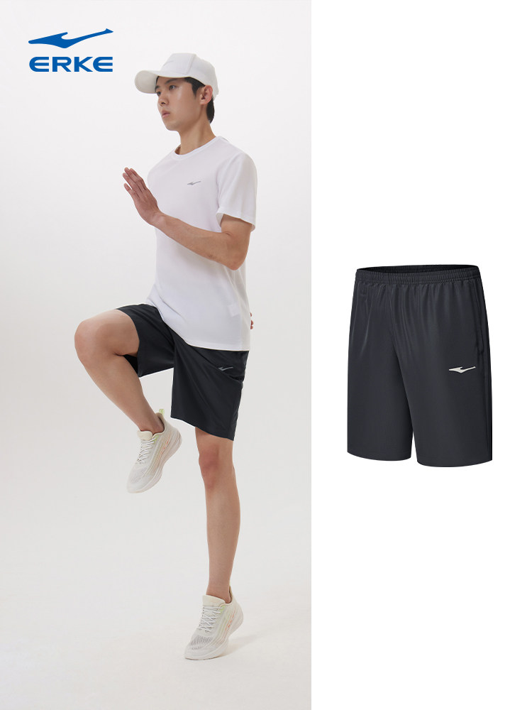 鸿星尔克裤子男夏季新款透气清凉休闲短裤红星正品户外休闲五分裤