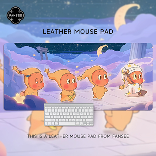 星星人鼠标垫超大号卡通动画可爱个性 宿舍电脑桌键盘垫 创意新款