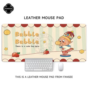 星星人潮玩鼠标垫超大可爱女生宿舍电脑桌工位办公桌防滑可定制