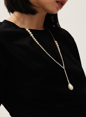 多野珍珠项链小众长款女原创设计