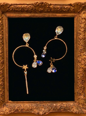 繁衍宇宙 2.0 黄打屁原创设计小众闪仙复古可爱精致925银耳钉耳夹