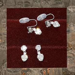 呼吸决定 黄打屁小闪钻锆甜美酷韩简约百搭ins925耳钉蚊香盘耳夹