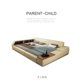 二胎榻榻米亲子床超大床三人四人床3米家庭主卧特大床加宽加大床