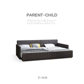 亲子床一家四口超大床3米美式 母子床二胎三胎家庭四人五人组合床