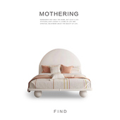 儿童床男孩真皮床女孩公主床奶油风儿童卧室1.2米单人床1.5软包床