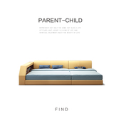 亲子床三人四人超大床3米主卧落地矮床二胎家庭床一家四口母子床