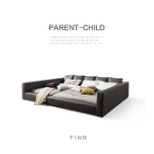 亲子床一家四口二胎家庭床三四人大床3米超大加宽加大母子组合床