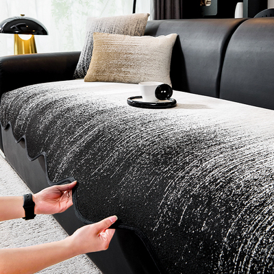 劳伦斯专用沙发垫渐变高级感四季通用2025新款皮沙发坐垫轻奢盖布