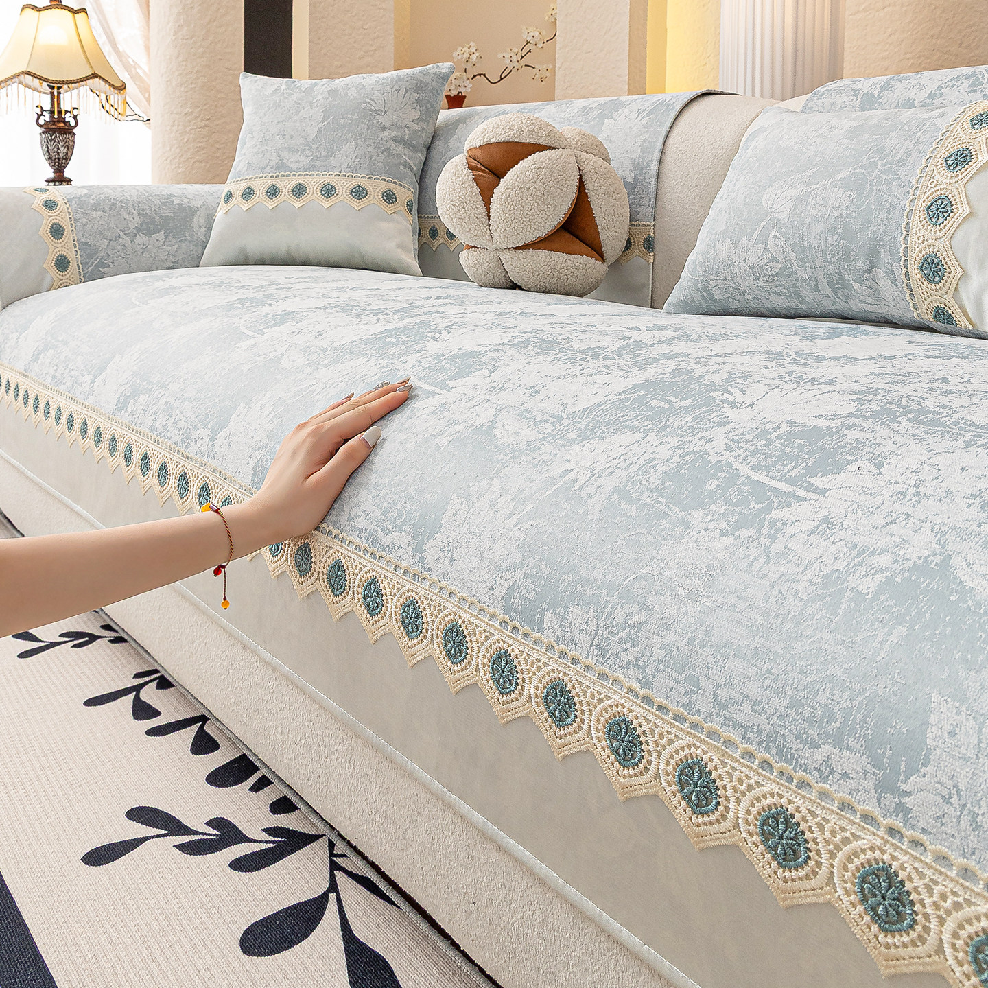 2025年流行新款沙发垫四季通用固定防滑高端坐垫法式客厅沙发盖布,居家布艺,沙发垫,淘宝优惠券,粉丝福利购,淘宝优惠卷