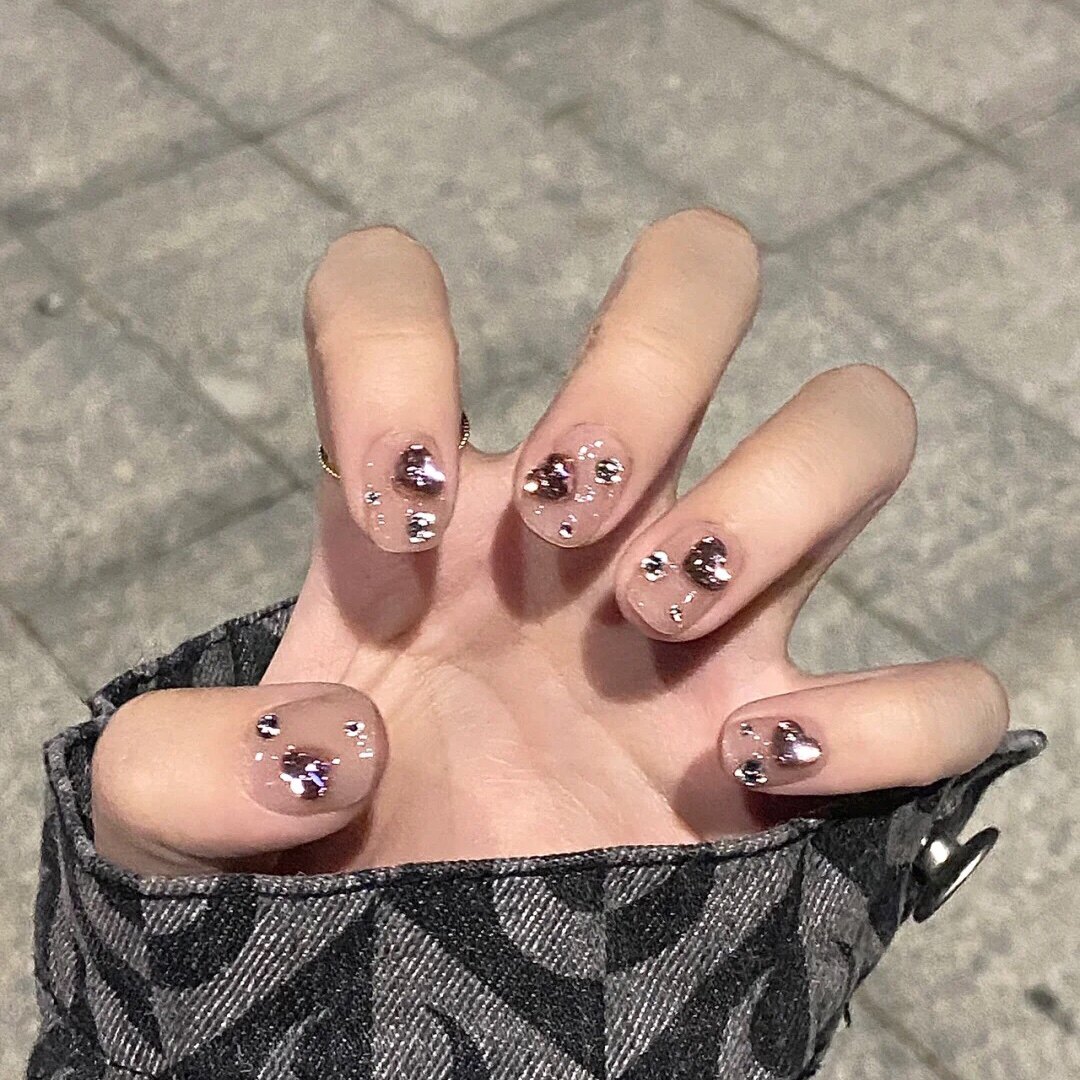 小红书同款美甲学生少女可爱穿戴甲短款手工定制可拆卸成品假指甲