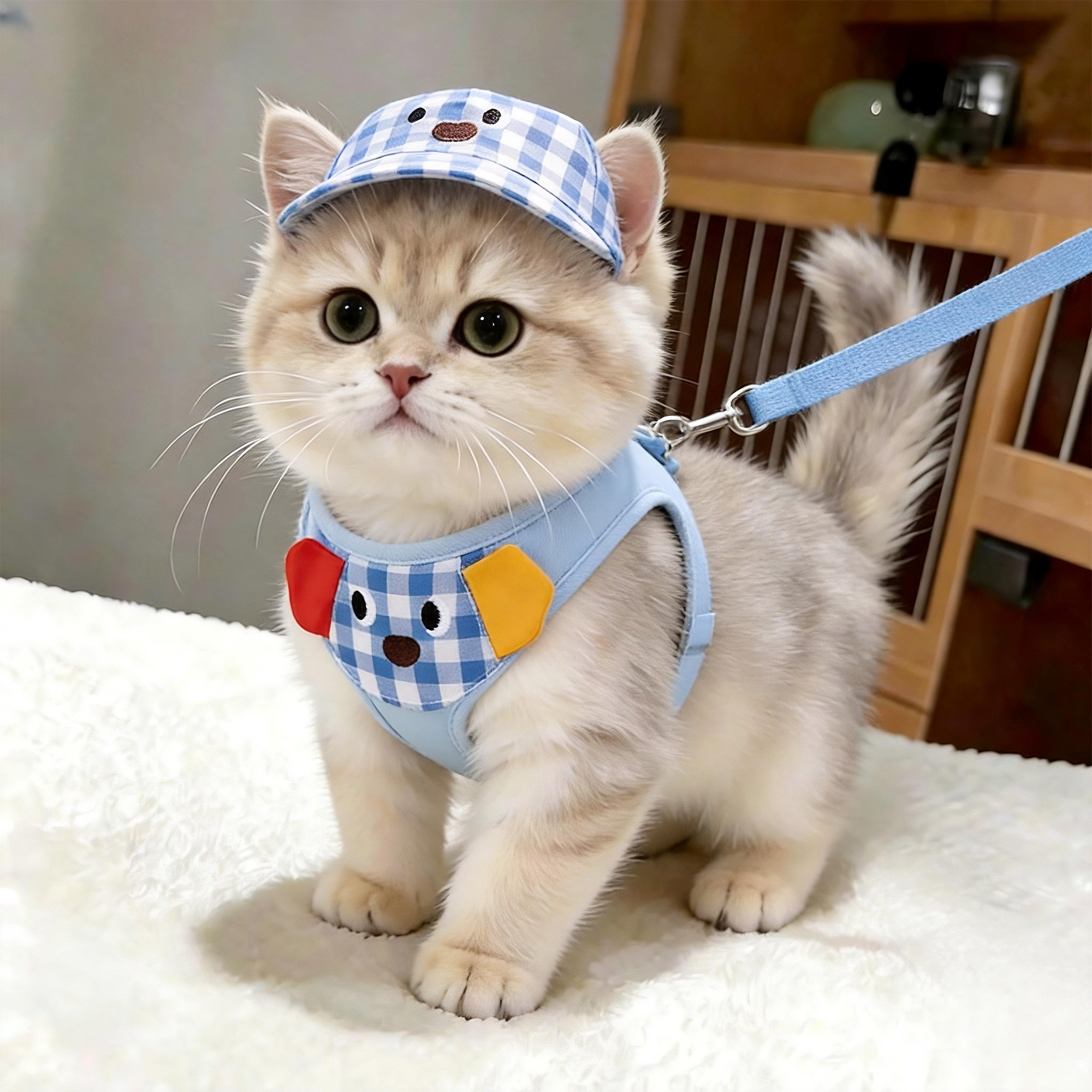 猫咪胸背带可爱牵引绳防挣脱外出