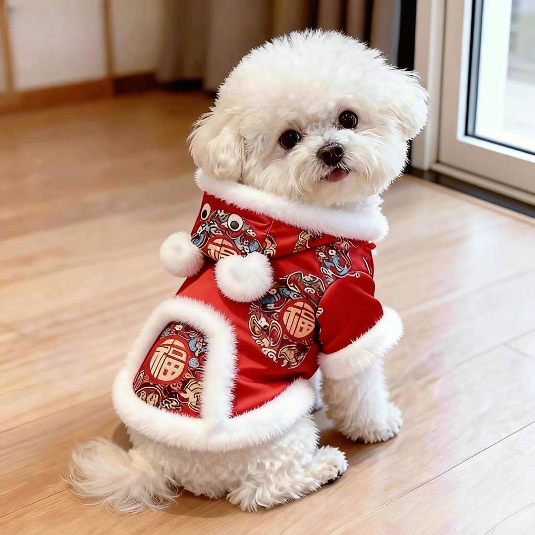 狗狗衣服秋冬加厚保暖新年喜庆耳朵唐装泰迪比熊小型犬猫咪宠物服,宠物/宠物食品及用品,猫宠物服装/雨衣（新）,淘宝优惠券,粉丝福利购,淘宝优惠卷