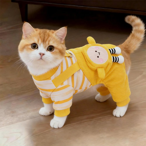 猫咪衣服可爱蛋仔背带裤秋季幼猫