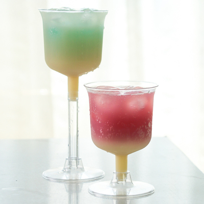 高脚红酒香槟杯一次性PS航空杯