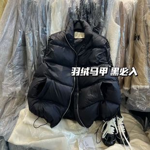 【五折】量感羽绒马甲女好看新款中长款立领宽松百搭无袖坎肩外套
