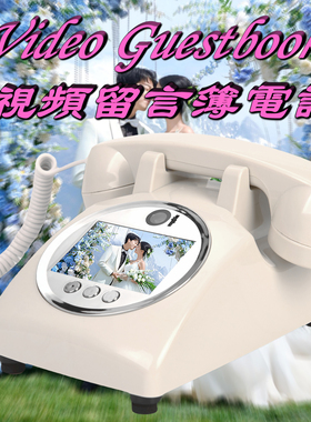 跨境有声视频留言簿婚礼电话宴会宾客祝福词音频录像签到电话128G