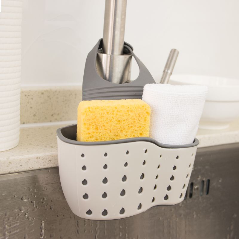 厨房水槽沥水篮不锈钢水槽水池沥水架创意双层挂篮加厚收纳置物架