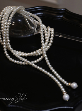 「米兰珠光」长款叠戴珍珠毛衣链