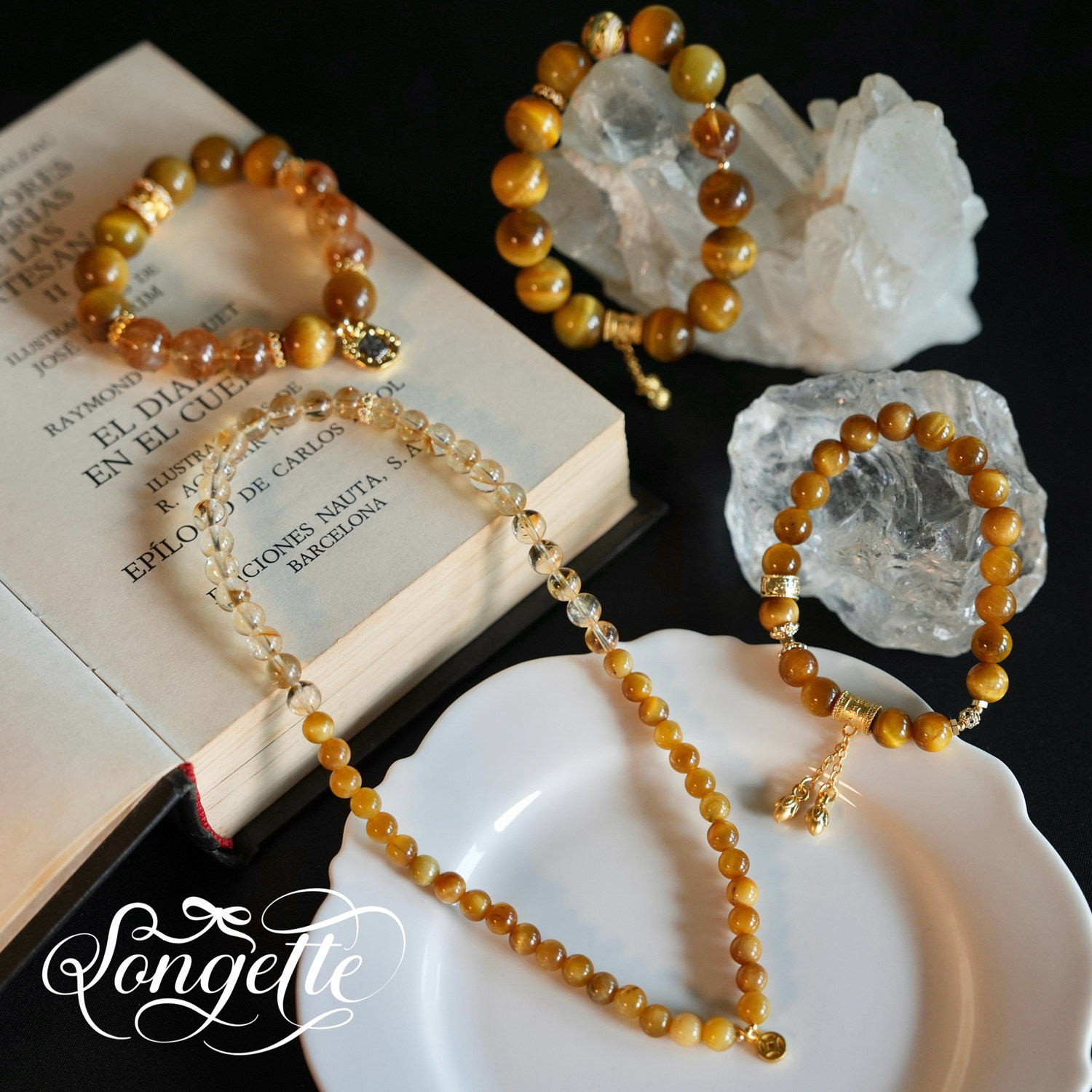 「日进斗金系列」原创设计天然黄塔晶虎眼石招财好运水晶手串,饰品/流行首饰/时尚饰品新,手链,淘宝优惠券,粉丝福利购,淘宝优惠卷