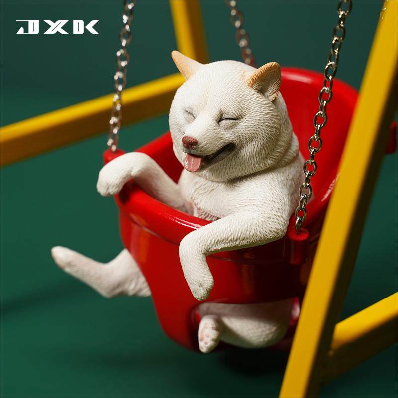 jxk可爱萌系荡秋千的柴犬治愈吊饰挂饰网红生日礼物萌宠模型摆件