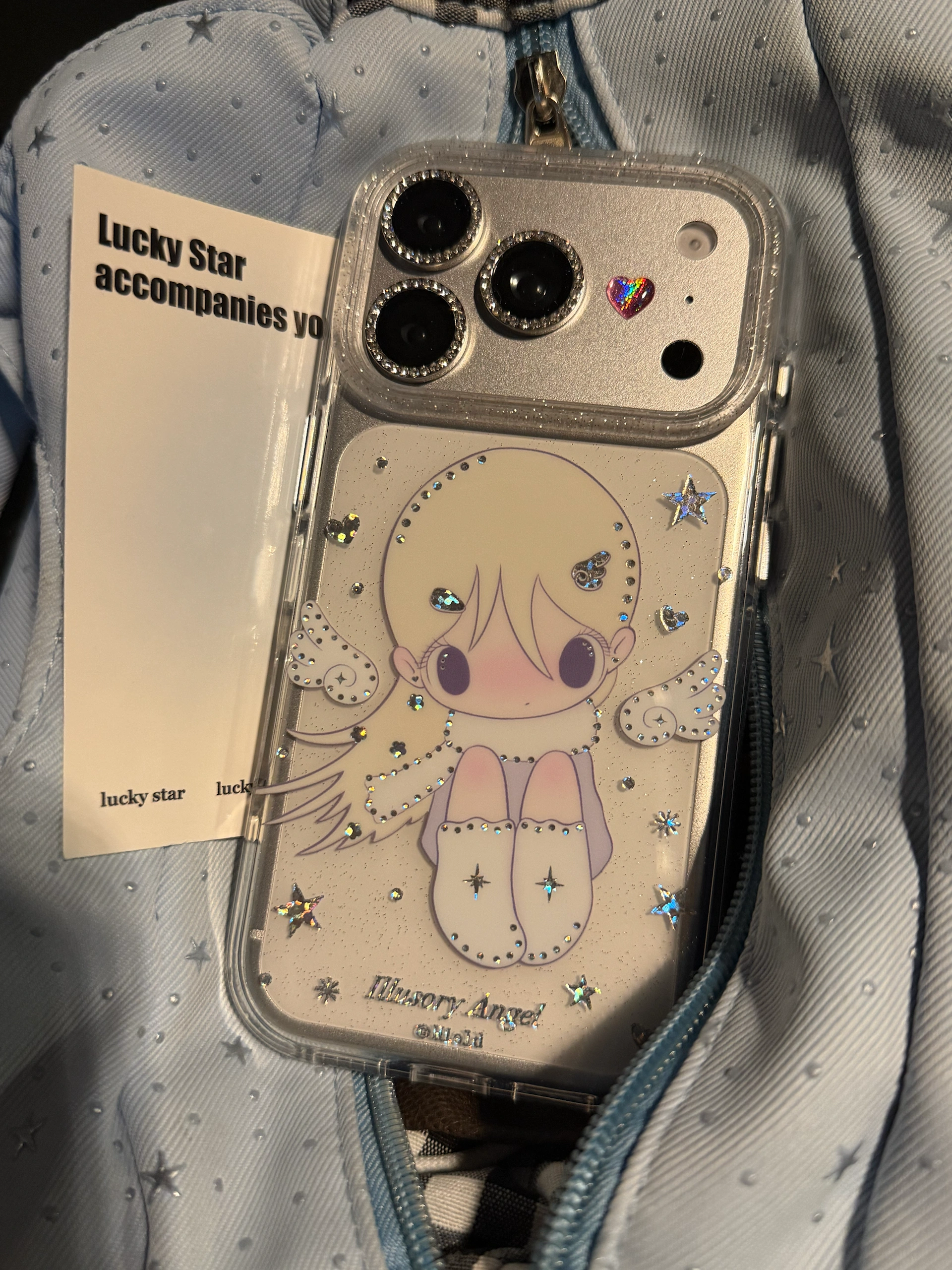 thumbnail for Cute Cartoon Angel Yeyouyang Autumn-Themed Phone Case Suitable for Apple 17 Pro Max/Iphone 17 Pro, Korean Style, Atmospheric Feel, Creative and High-End Feel, Full Coverage Anti-Drop New Product Phone Case for 16/15/17