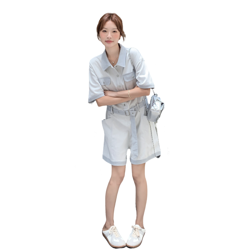 夏季新款现货工装牛仔连体裤1532639P145K198,女装连衣裙,浙宝153