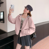 2026新款现货韩版格纹连帽拼接皮衣外套1535202P155K248，女装皮衣，浙宝153