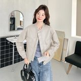 春季新款现货短款立领设计感皮衣外套1532607P130K198，女装皮衣，浙宝153