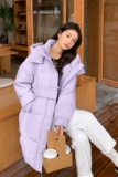 2024现货数据好50羽绒服牛角扣中长款加厚外套22816P260控398，女装羽绒服，浙宝153