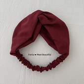 范拉2026秋冬新款 桃皮绒百搭简约交叉宽边压发发带女时尚 发捆发箍