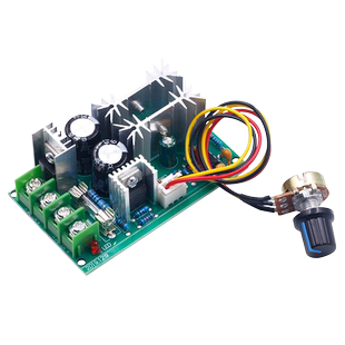 直流电机调速器 PWM调速开关马达风扇控制器12V-48V20A无级变速