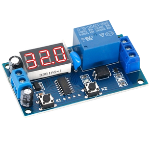 开关控制器5V12V时控开关 间歇性无限循环倒计时定时继电器模块