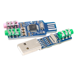 免驱USB声卡 电脑外置声卡模块笔记本声卡 CM108 USB声卡 PCM2704