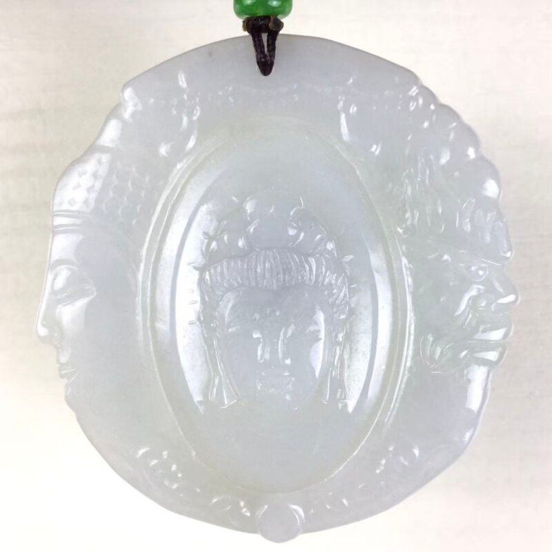糯种观音一念之间缅甸翡翠送证书