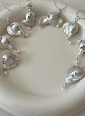 巴洛克珍珠项链天然淡水双面阿飘