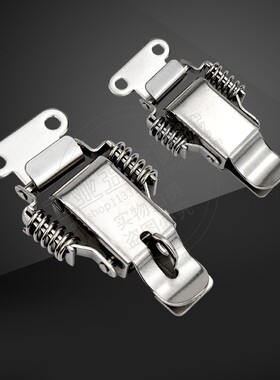 厂家直销J108不锈钢弹簧搭扣防松动可调节锁扣自动化设备仪器门扣