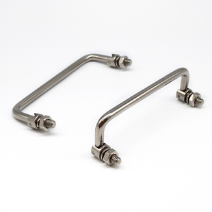 LS506 2折叠活动小拉手电柜消防箱柜门把手M6碳钢铁镀铬外牙提手