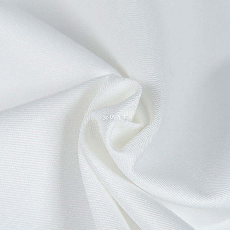 洁白无瑕   好手感基础款 微骨架暗纹条纹布料专业风衣西装面料