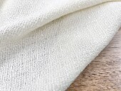 半裙面料 奶白色光泽亮丝柔软编织小香风粗花呢布料套装 薄款 进口