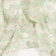 莫奈花园柔软半透明 粉色牡丹晕染印花天丝麻布料汉服面料 浅绿色