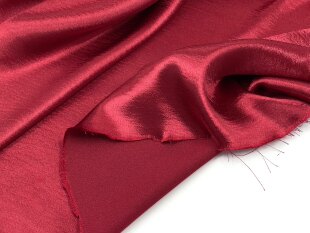 布料手工面料 风衣衬衫 弹力光泽 酒红色水波纹垂感麻纱缎礼服套装