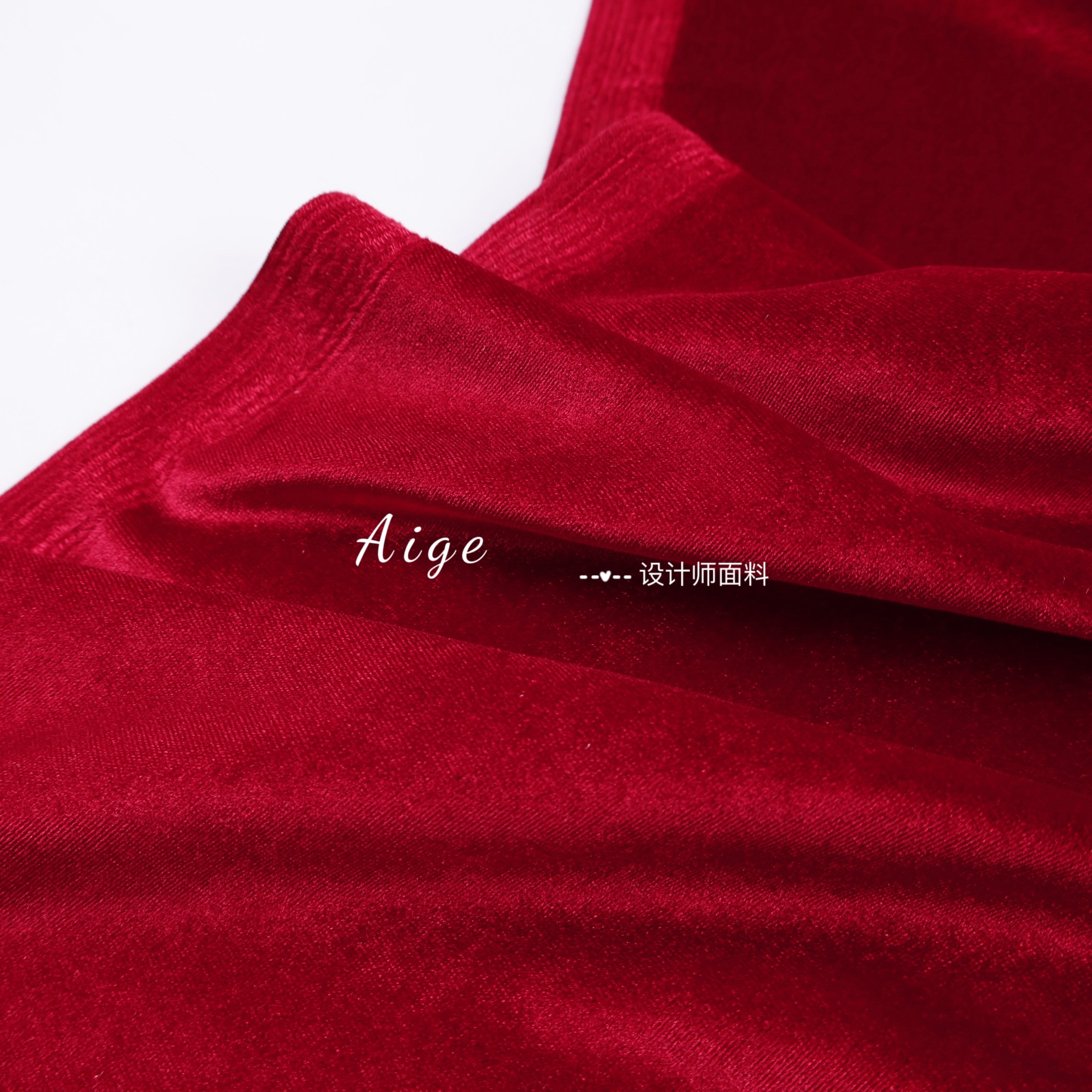 弹力超细天鹅绒 浓郁大红色金丝绒布料 旗袍斗篷汉服旗袍礼服面料